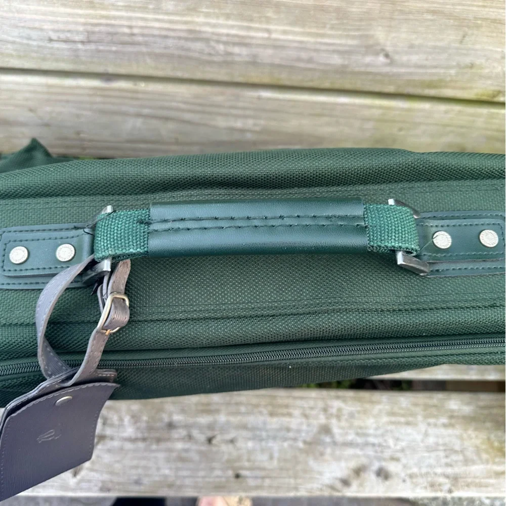 Vintage Atlantic Carry On Garment‎ Bag Suitcase Large Expandable Green